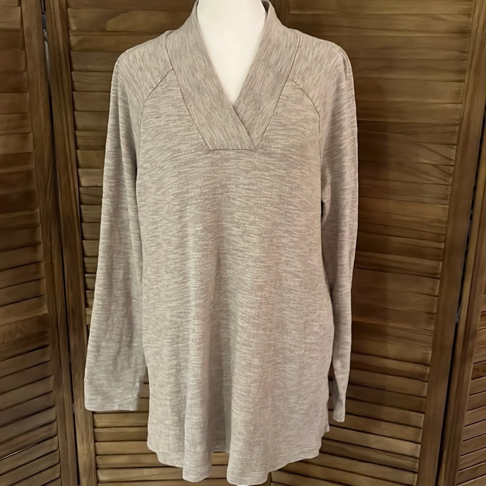 PureJill Tunic Style V-Neck Sweater